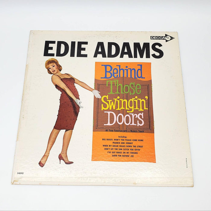 Edie Adams Behind Those Swingin' Doors LP Record Decca 1964 DL34092 1