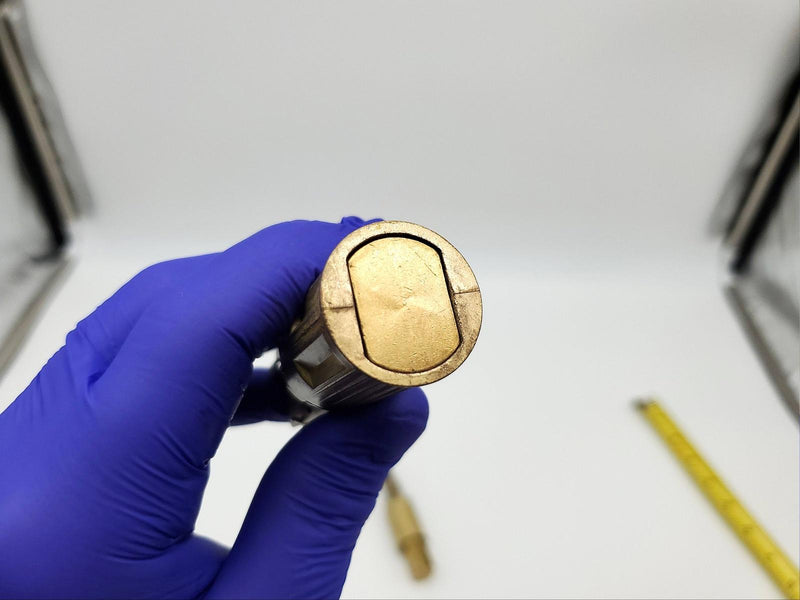 2x Falcon Deadbolt Latches 2-3/8" BS 1" Throw Drive-In Brass For D Series NOS