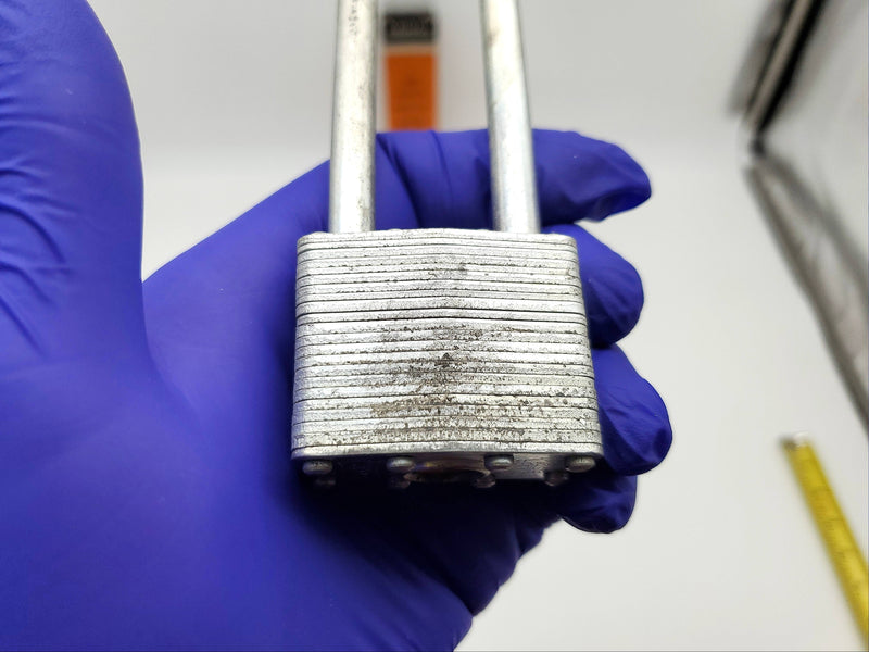 Master Lock Padlock No 1 Long Shackle 6" Milwaukee USA Made Vintage NOS