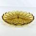 Vintage Amber Yellow Scalloped Edge Pressed Glass Divided Dish Relish Tray 4