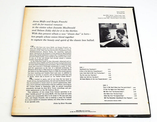 Anna Moffo & Sergio Franchi The Dream Duet 33 RPM LP Record RCA 1963 2