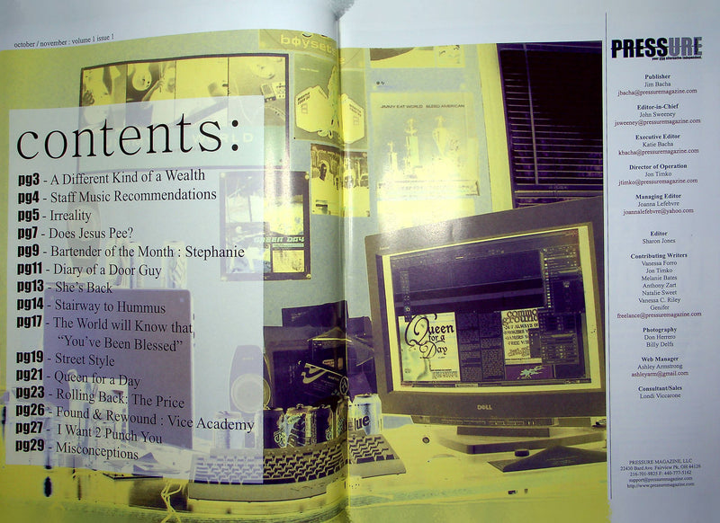 Pressure Magazine October 2006 Blessed Label Clothing Cleveland Ohio Drag Queens
