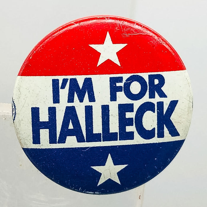 I'm For Halleck Button Pinback .75" Charles Republican Politics Campaign Indiana