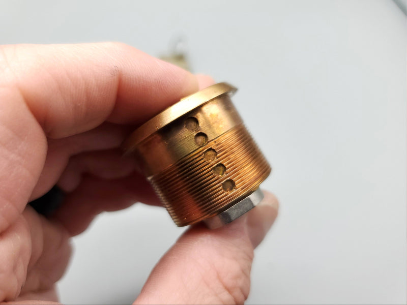 Schlage Mortise Lock Cylinder 20-001 E Keyway Satin Bronze 612 1" Length NOS