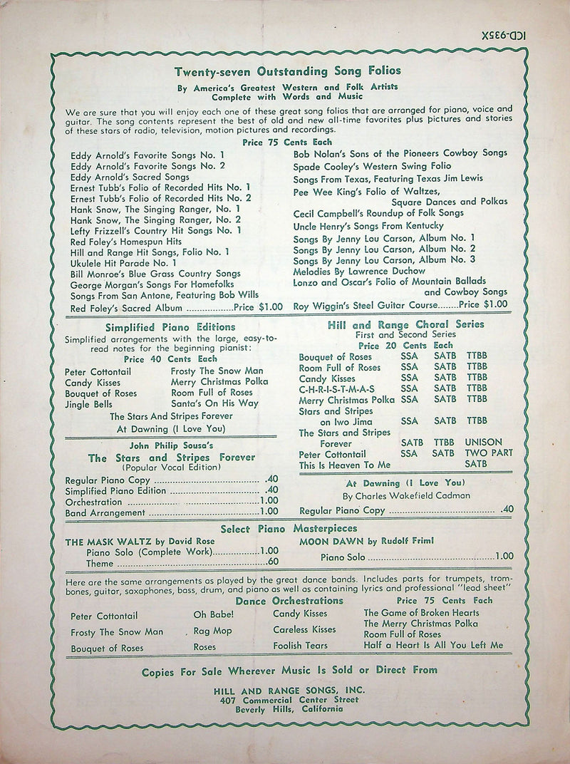 Sheet Music Take Me In Your Arms And Hold Me C Walker Les Paul Mary Ford 1949 3