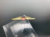 WW2 Pilot Wing Sweetheart Pin Pinback Sterling Craft By Coro Enamel Gold Tone 8