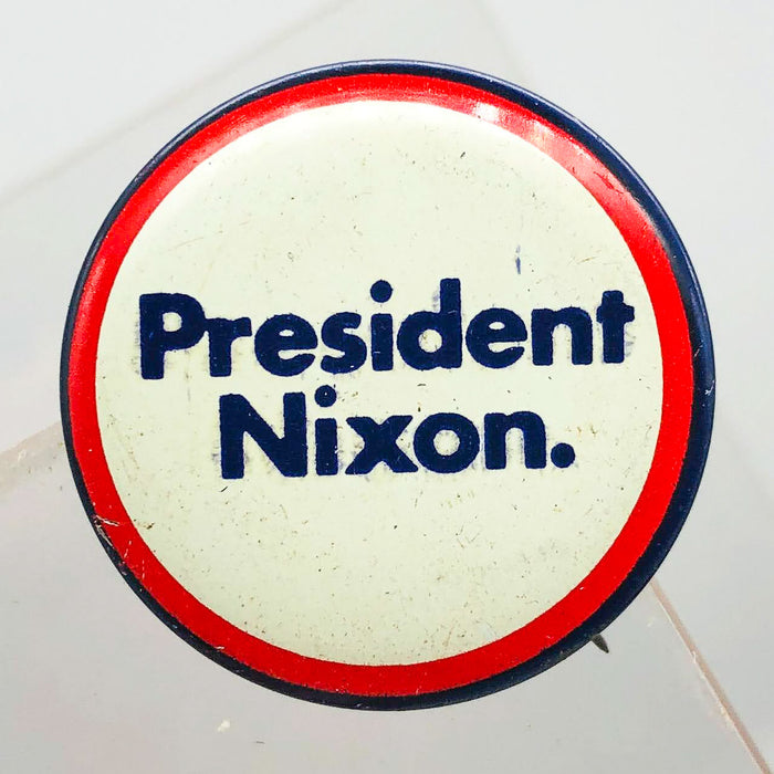 President Nixon Button 1" Pin Presidential Political Campaign Red White Blue 2