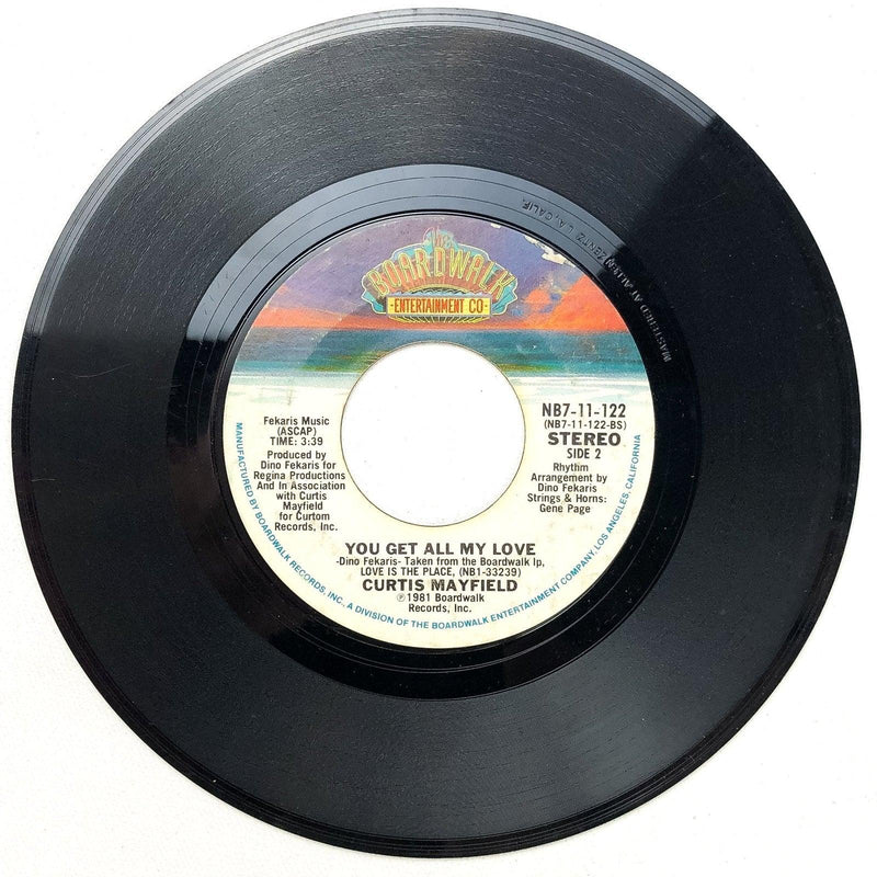 Curtis Mayfield 45 RPM 7" You Get All My Love / She Don't Let Nobody But Me 2