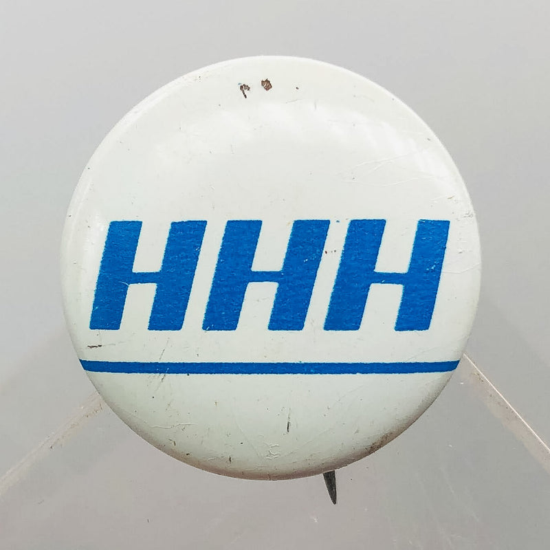 Hubert Horatio Humphrey HHH Button Pin .75" Presidential Campaign Politician 1