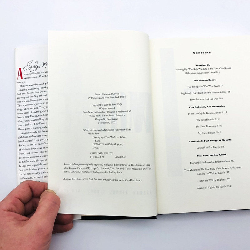 Hooking Up Hardcover Tom Wolfe 2000 First Edition 10