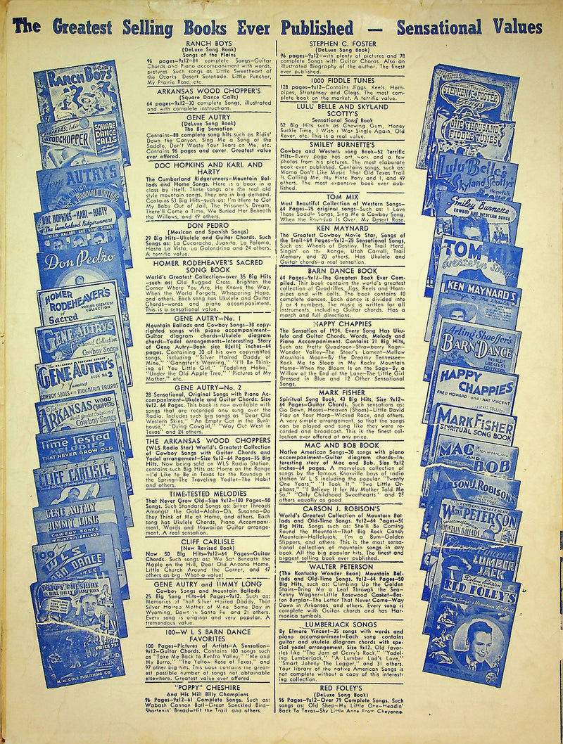 A Hill Billy Wedding in June Sheet Music Log Cabin Boys Freddie Owen F More 1932 4