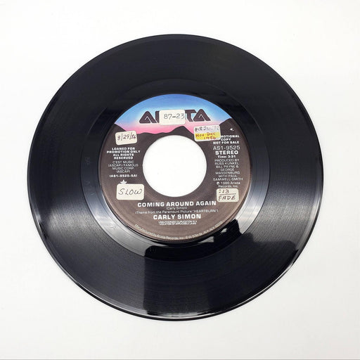 Carly Simon Coming Around Again Single Record Arista 1986 AS1-9525 PROMO 2