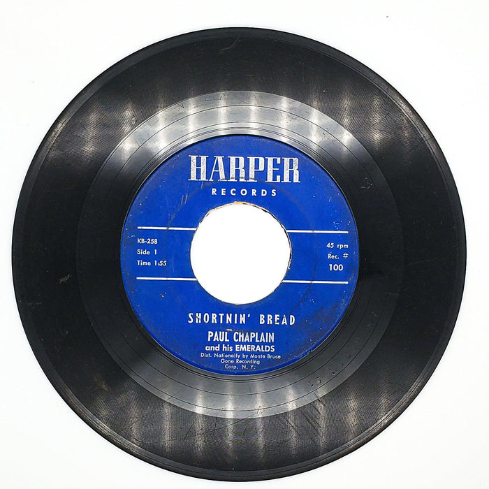 Paul Chaplain And His Emeralds Shortnin' Bread 45 Single Record Harper 1960 1