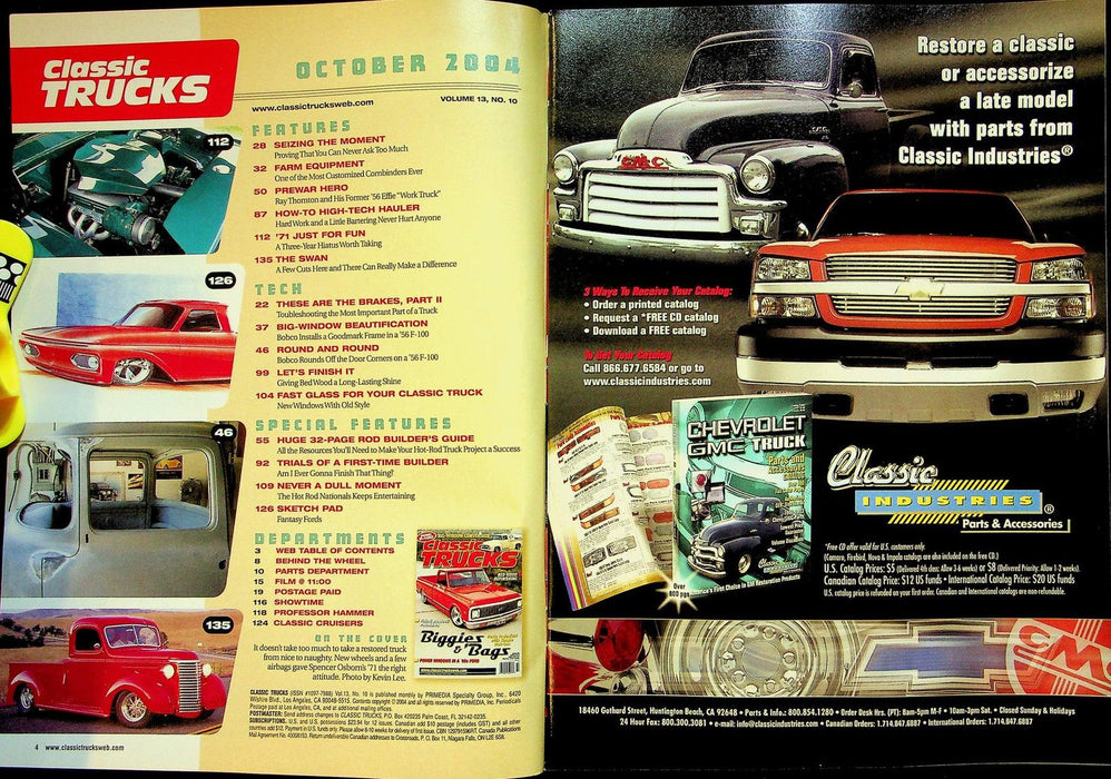 Classic Trucks Magazine October 2004 Vol 13 # 10 Bed Wood Refinishing