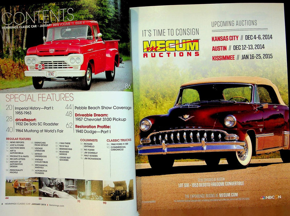 Hemmings Classic Car Magazine January 2015 Vol 11 # 4 Imperials