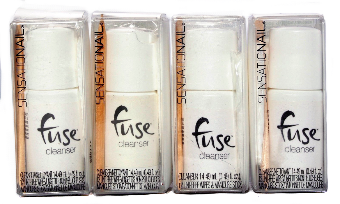 Sensationail Fuse Gel Nail Polish Cleanser w/ Wipes & Manicure Stick 4 Kits