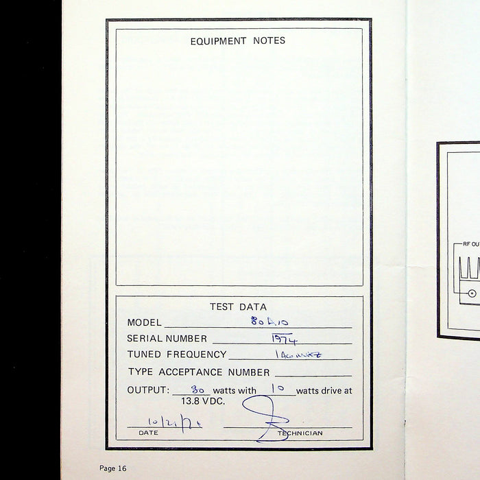 Henry Tempo Solid State VHF Amplifier Manual for C80A & 80A Series Models