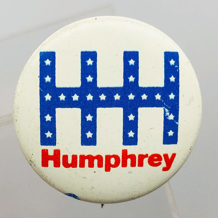 Hubert Horatio Humphrey HHH Stars Button Pin 1" Presidential Campaign Politics 1