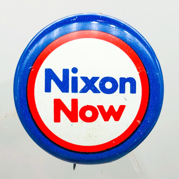 Richard Nixon Now Button Pin 1" Presidential Campaign Politics COADCO Vintage 9