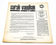 Sarah Vaughan Sweet, Sultry And Swinging 33 RPM LP Record Spin-O-Rama S-73 2