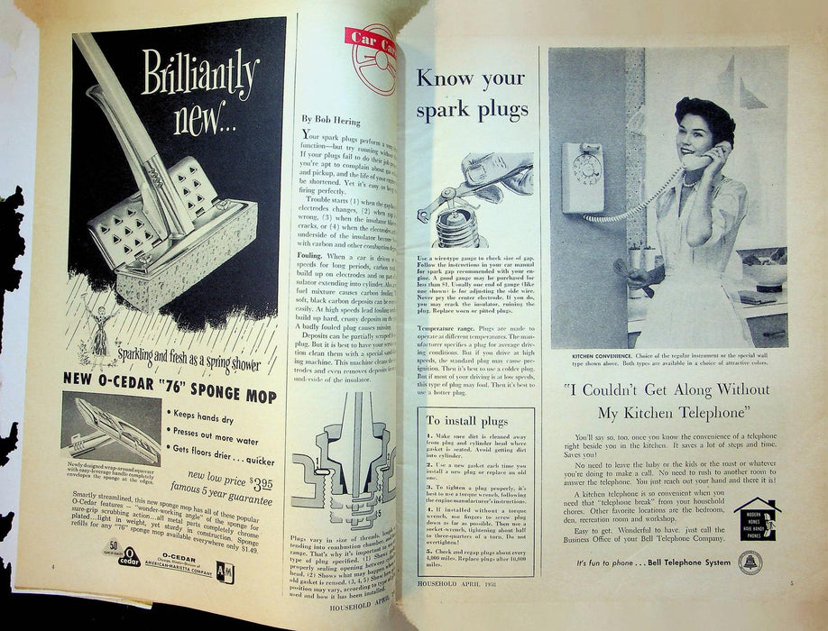 Household Magazine April 1958 Split Level Floor Plan House One Bowl Jelly Roll 4