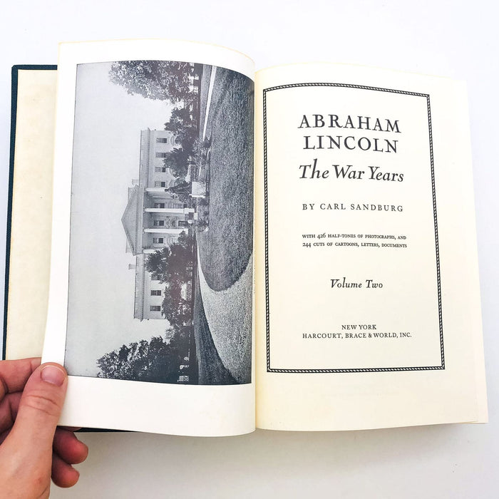 Abraham Lincoln The War Years Vol 2 HC Carl Sandburg 1939 Photographs Cartoons 6