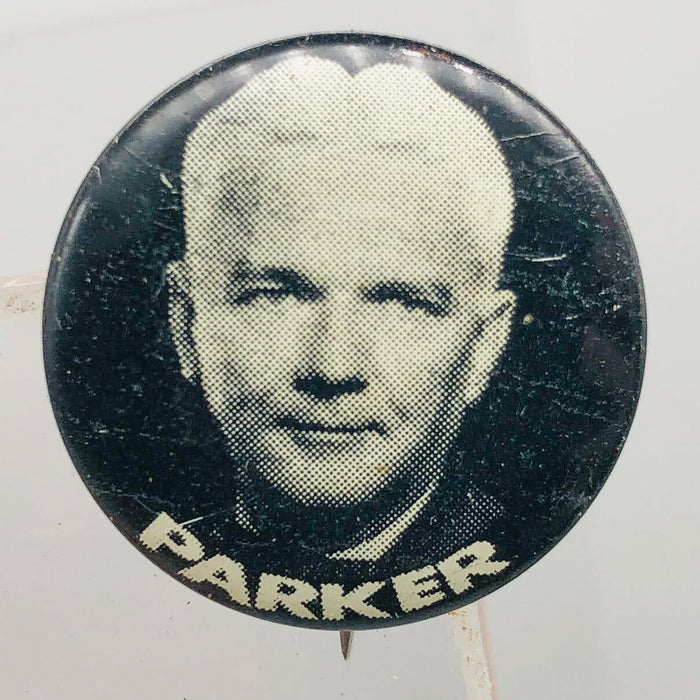 Parker Political Campaign Button Pin .875" Lithographers Union Label Vintage 13