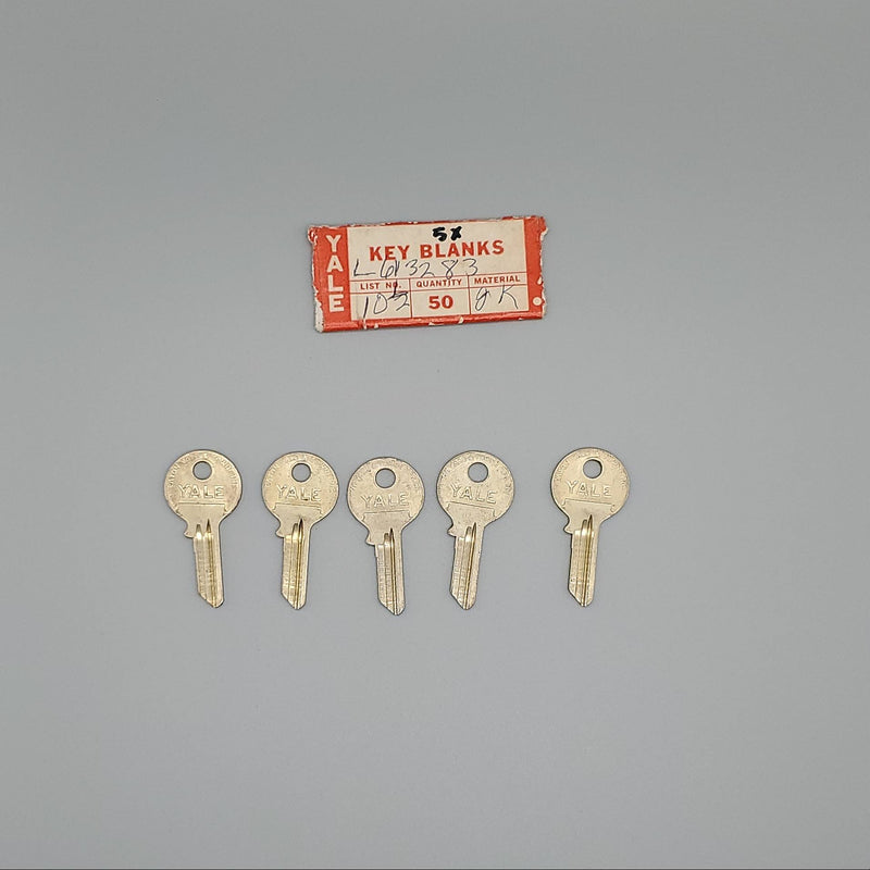 5x Yale RN10 1/2 Key Blanks JK Keyway Nickel Silver 4 Pin NOS 3