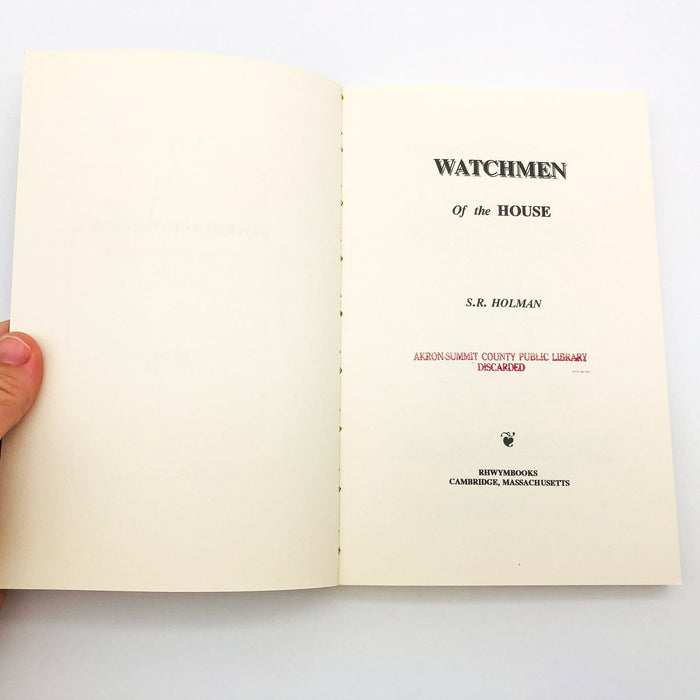 Watchmen Of The House SC S. R. Holman 1997 India American Missionary Death 6