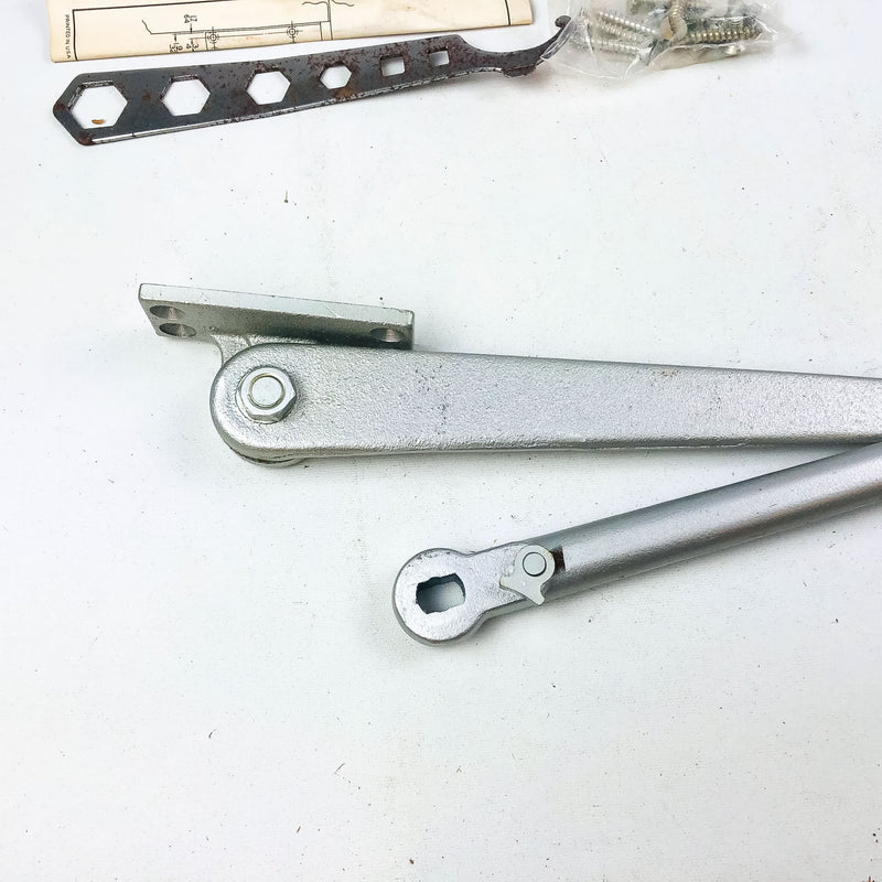 LCN Size D Potbelly Closer Arm H-180 RH ALUM Hold Open 180 Right-Handed Aluminum