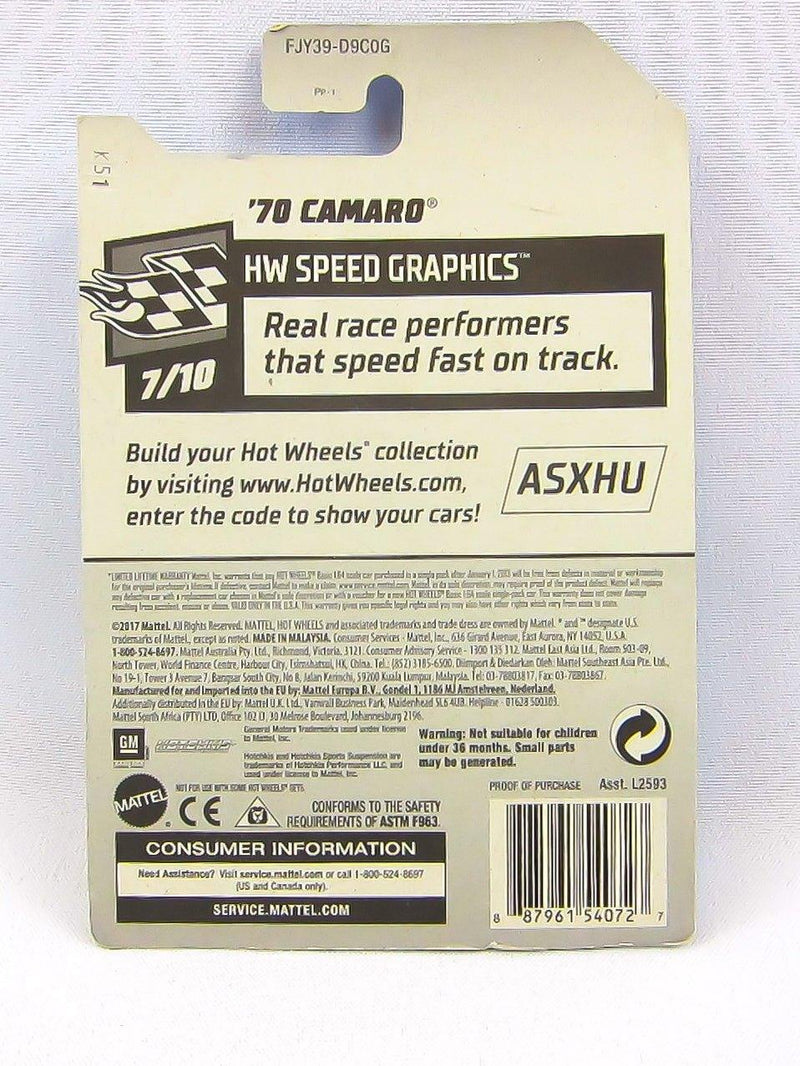 Hot Wheels Speed Graphics Stock Camara 70 Camaro Pagani Huayra Qty 4 NEW Diecast 10
