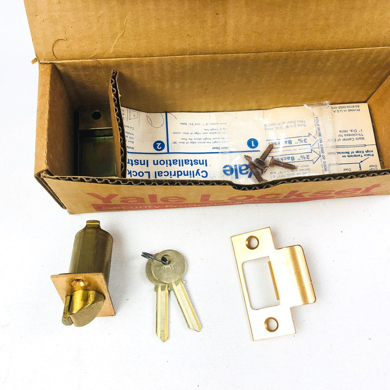 Yale Storeroom Closet Door Knob Lockset BR5405 X1210 US10 Satin Bronze New NOS 10