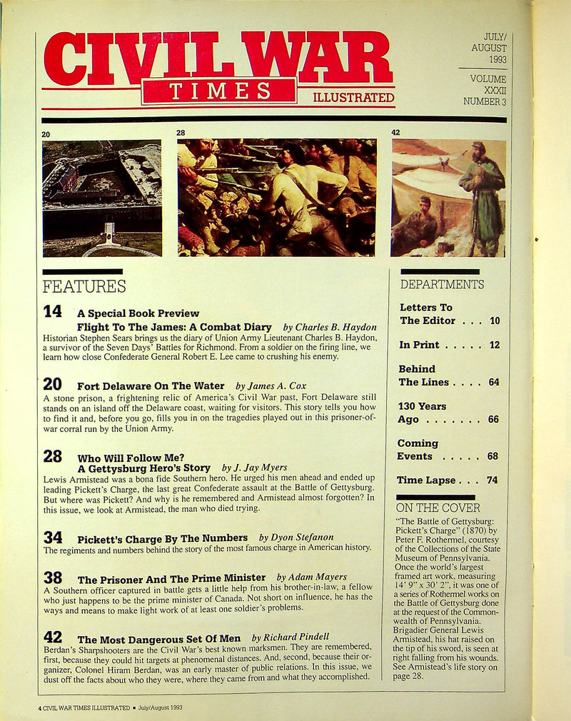 Civil War Times Magazine Jul/Aug 1993 Vol XXXII 3 Gettysburg Leading War Pickett 2