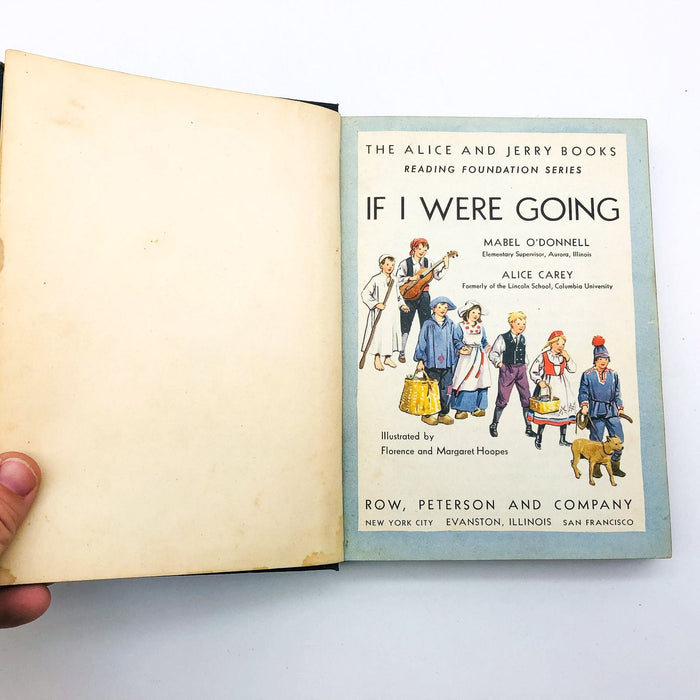 If I Were Going Hardcover Mabel O'Donnell 1941 Alice and Jerry Basic Readers 7