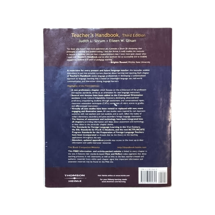 Teacher's Handbook Contextualized Language Instruction Shrum & Glisan 3RD Ed.