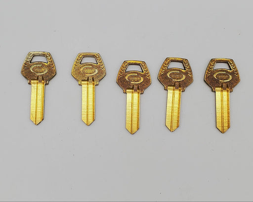 5x Corbin B Z1 59A2-5 Key Blanks Brass 5 Pin USA Made NOS Tarnished 2