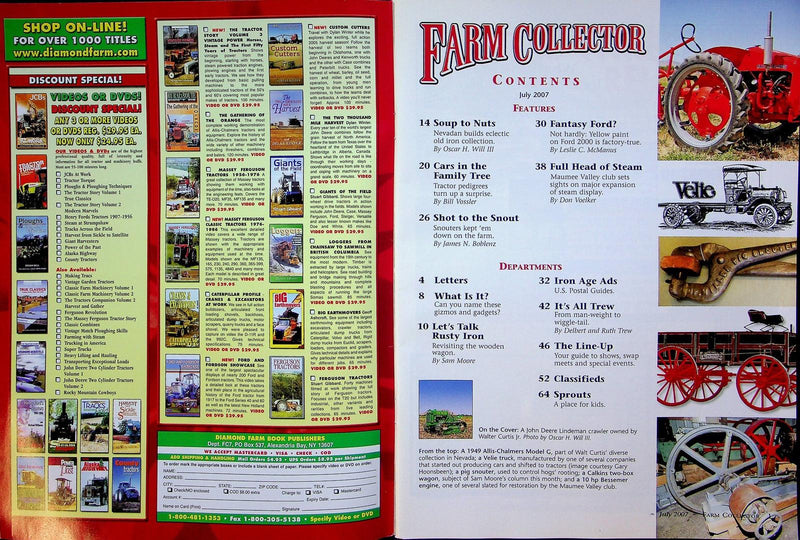 Farm Collector Magazine July 2007 Vol 9 # 12 Ford Fluke