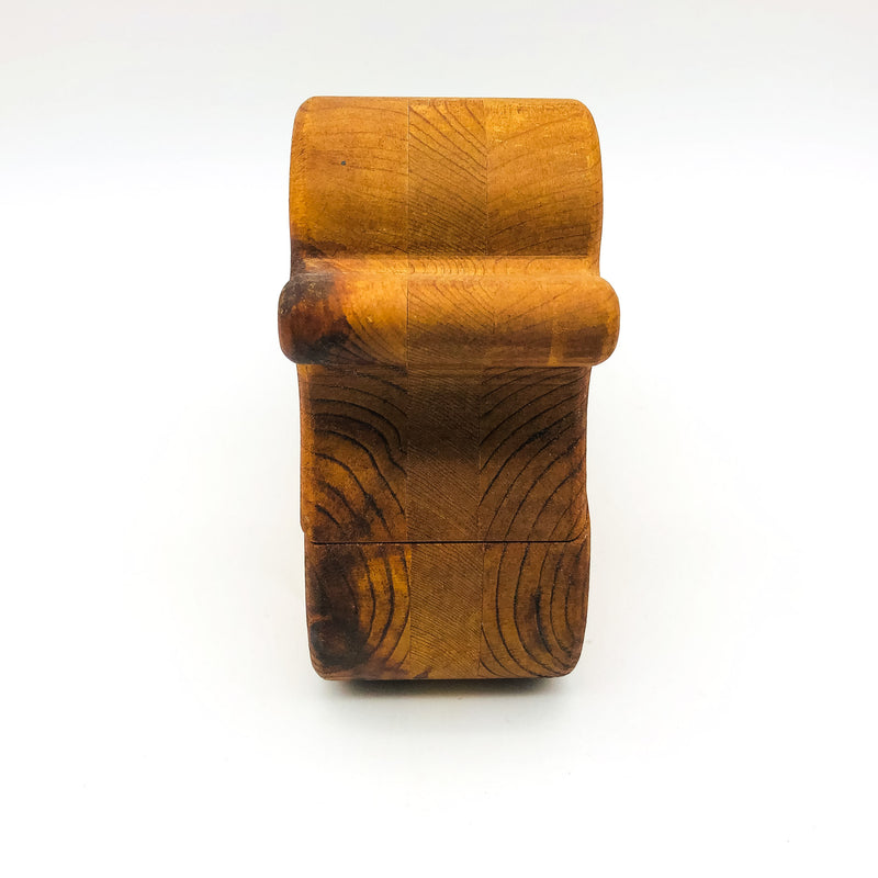 Wood Duck Puzzle Statue Figurine Art Handmade Wooden Toy Shelf Sitter Matte