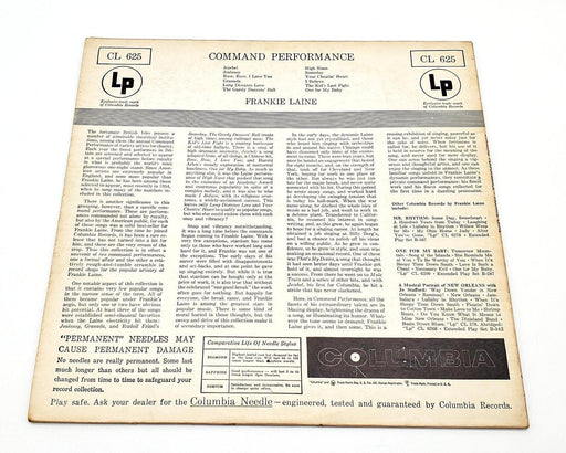 Frankie Laine Command Performance 33 RPM LP Record Columbia 1955 CL 625 2