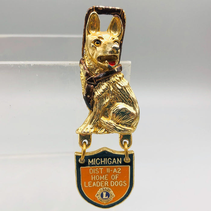 Vintage Lions Club Lapel Pin Pinback District 11-A2 Leader Dogs Home Michigan