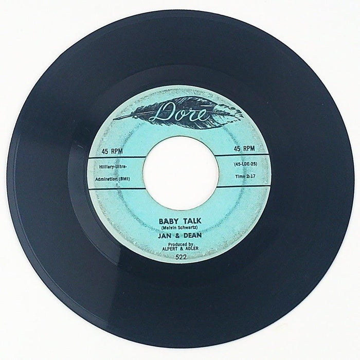 Jan & Dean Baby Talk Record 45 RPM Single 522 Dore 1959 1