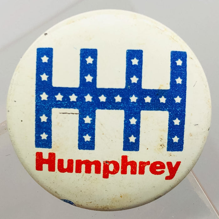 Hubert Horatio Humphrey HHH Stars Button Pin 1" Presidential Campaign Politics 2