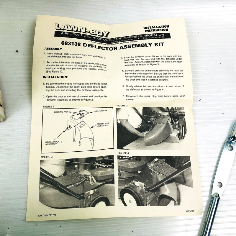 Lawn-Boy 683138 Side Discharge Chute Deflector Assembly Kit New Old Stock NOS 3