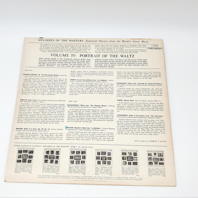 Portrait of The Waltz LP Record Capitol Records Les Sylphides, La Boheme & More 2