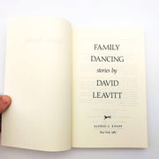 Family Dancing Paperback David Leavitt 1984 Family Dynamics Stories Domestic 7