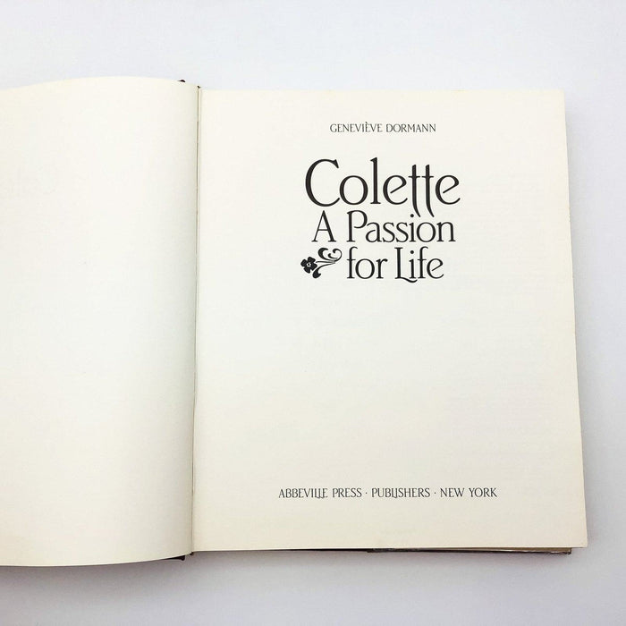 Colette A Passion For Life Hardcover Genevieve Dormann 1985 French Author Ex Lib 8