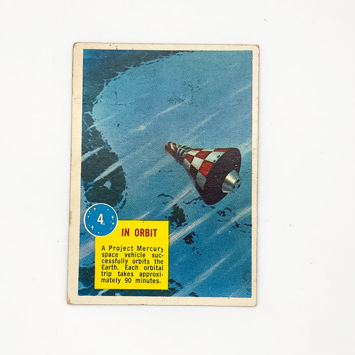 1963 Topps Popsicle Space Cards #4 In Orbit Project Mercury Space Vehicle