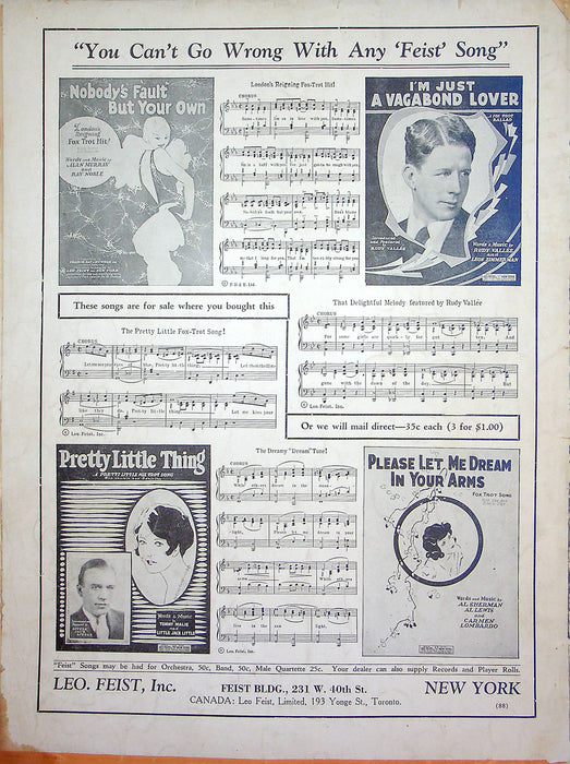 Sheet Music Blue Hawaii Frankie Masters Singing Director Chicago 1929 Waltz 3