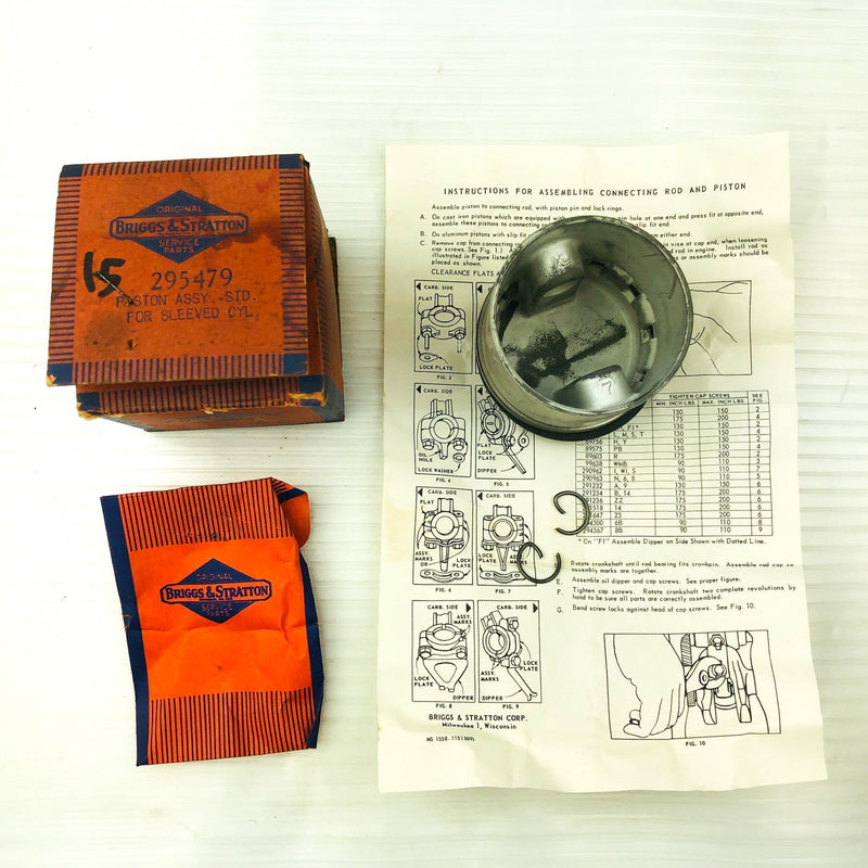 Briggs and Stratton 295479 Piston Assembly Standard Sleeved Cylinder OEM New 1
