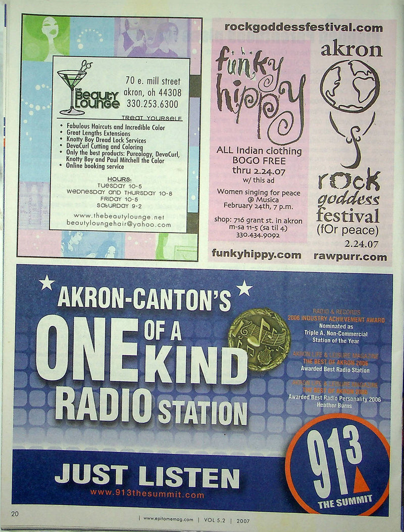 Epitome Magazine 2007 Radioheads College Radio Garment of Praise Carla Davis